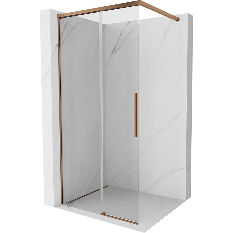 Mexen Rox Duschabtrennung Walk-in 115 x 200 cm, transparent 8 mm, Roségold - 8C2-115-003-60-00