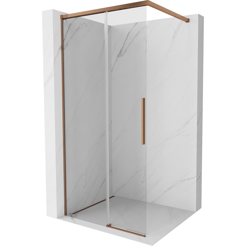 Mexen Rox Duschwand Walk-in 115 x 200 cm, transparent 8 mm, Roségold - 8C2-115-003-60-00