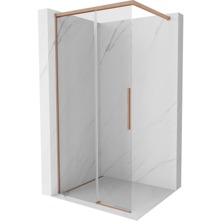Mexen Rox Duschwand Walk-in 70 x 200 cm, transparent 8 mm, gebürstetes Kupfer - 8C2-070-003-65-00