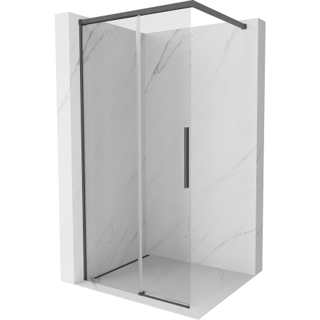 Mexen Rox Duschwand Walk-in 70 x 200 cm, transparent 8 mm, gun gray gebürstet - 8C2-070-003-66-00