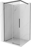Mexen Rox Duschwand Walk-in 90 x 200 cm, transparent 8 mm, gebürstet Gun Gray - 8C2-090-003-66-00