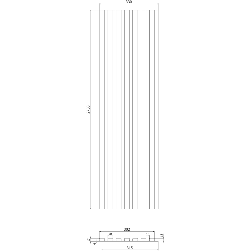 Mexen Lam-B Probe der Wandlamellen, HDF-Platte 4 mm, Perl-Eiche - S100-058-S