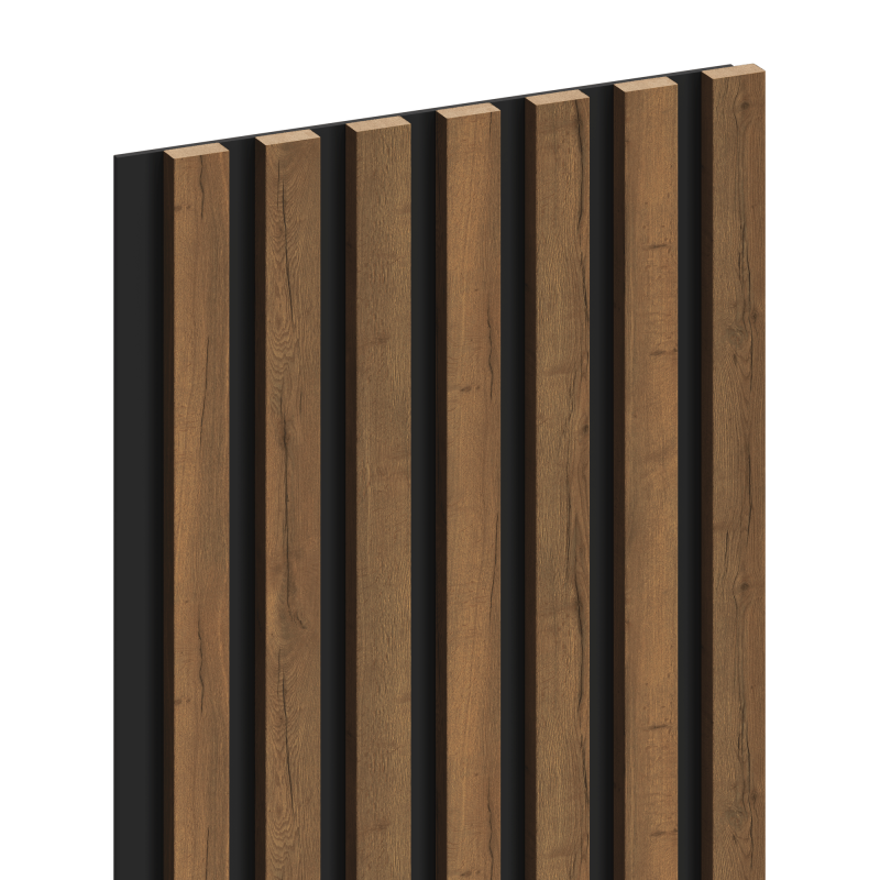 Mexen Lam-B Muster von Wandlamellen, HDF-Platte 4 mm, Mocca Eiche - S100-074-S