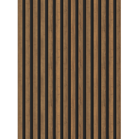 Mexen Lam-B Muster von Wandlamellen, HDF-Platte 4 mm, Mocca Eiche - S100-074-S