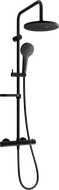 Mexen KX05 Aufputz-Duschset mit Regenduschkopf und Thermostatbatterie, schwarz - 771500591-70