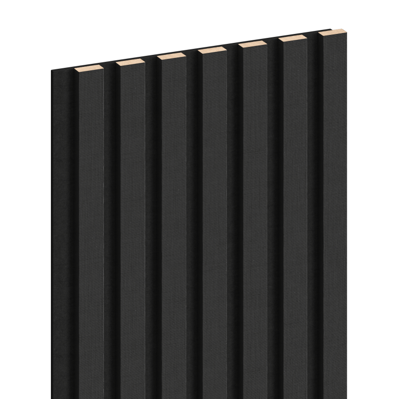 Mexen Lam-F Beispiel der Akustik-Wandlamellen, Filz 6 mm, Schwarz Leinen - S105-069-S
