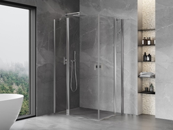 Mexen Mist Duo Duschkabine schwenkbar 100 x 70 cm, transparent, Chrom - 8A4-100-070-01-00