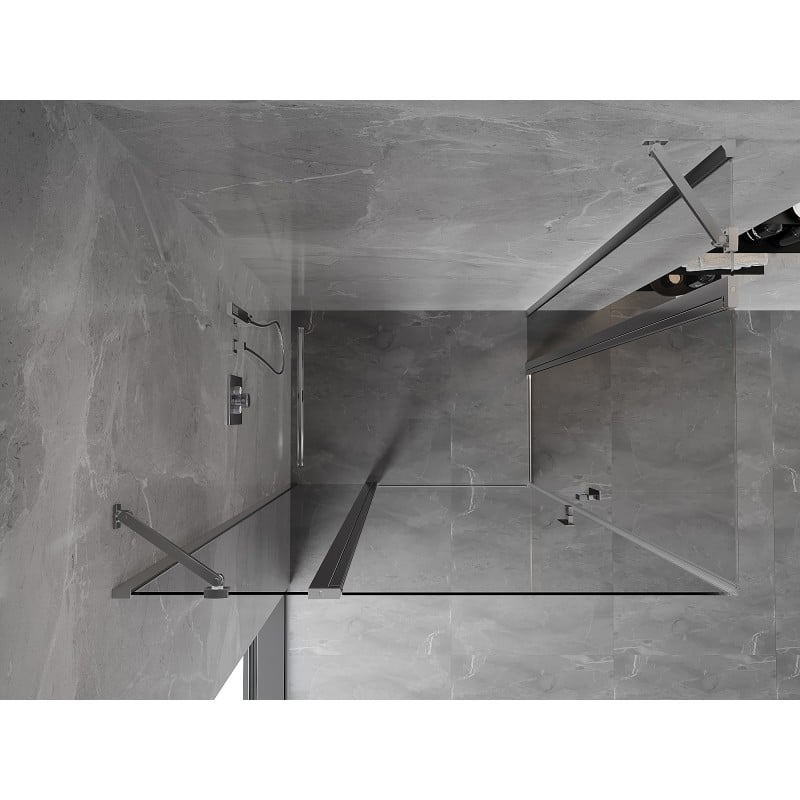 Mexen Mist Duo Duschkabine 110 x 75 cm, transparent, Chrom - 8A4-110-075-01-00