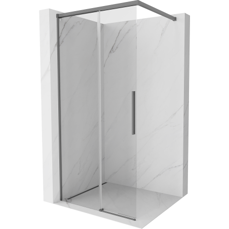 Mexen Rox Duschwand Walk-in 70 x 200 cm, transparent 8 mm, Gun Metal - 8C2-070-003-95-00
