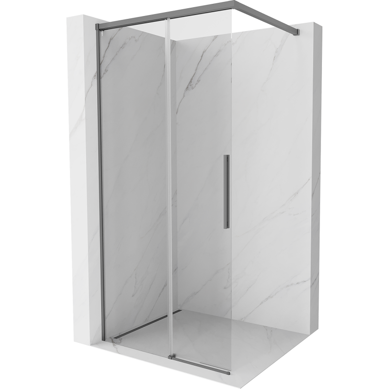 Mexen Rox Duschwand Walk-in 100 x 200 cm, transparent 8 mm, Gun Metal - 8C2-100-003-95-00