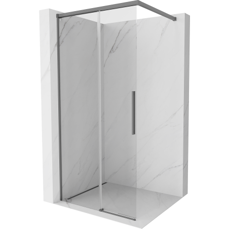Mexen Rox Duschwand Walk-in 105 x 200 cm, transparent 8 mm, Gun Metal - 8C2-105-003-95-00