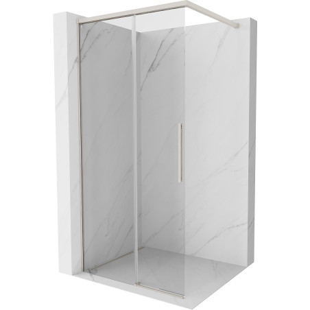 Mexen Rox Duschwand Walk-in 75 x 200 cm, transparent 8 mm, gebürsteter Nickel - 8C2-075-003-97-00