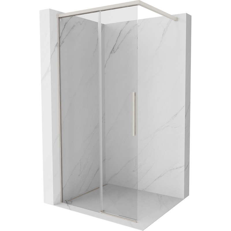 Mexen Rox Duschrückwand Walk-in 90 x 200 cm, transparent 8 mm, gebürsteter Nickel - 8C2-090-003-97-00