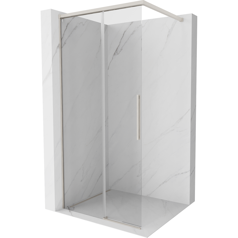 Mexen Rox Duschwand Walk-in 95 x 200 cm, transparent 8 mm, gebürsteter Nickel - 8C2-095-003-97-00