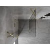 Mexen Mist Duo Duschkabine, Pendeltür, 80 x 80 cm, transparent, gold - 8A4-080-080-50-00
