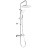 Mexen KX17 Aufputz-Duschset mit Regenbrause und Thermostatarmatur, Chrom/Weiß - 771501791-02
