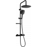 Mexen KX17 Aufputz-Duschsystem mit Regenbrause und Thermostatarmatur, schwarz - 771501791-70