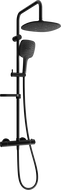 Mexen KX17 Aufputz-Duschset mit Regenbrause und Thermostatbatterie, schwarz - 771501791-70