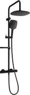 Mexen KX17 Aufputz-Duschsystem mit Regenbrause und Thermostatarmatur, schwarz - 771501791-70