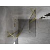 Mexen Mist Duo Pendeltür-Duschkabine 120 x 120 cm, transparent, gebürstetes Gold - 8A4-120-120-55-00