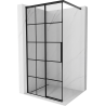 Mexen Rox Duschwand Walk-in links 70 x 200 cm, schwarzes Gitter 8 mm, Schwarz - 8C2-070-003-70-77-L