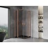 Mexen Mist Duo Duschkabine schwenkbar 85 x 85 cm, transparent, gebürstetes Kupfer - 8A4-085-085-65-00