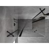 Mexen Mist Duo Duschkabine mit Drehtür 80 x 70 cm, transparent, schwarz - 8A4-080-070-70-00