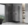 Mexen Mist Duo Duschkabine schwenkbar 120 x 70 cm, transparent, schwarz - 8A4-120-070-70-00