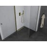 Mexen Pretoria Duschkabine schwenkbar 100 x 70 cm, transparent, gold - 852-100-070-50-00