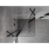 Mexen Mist Duo Duschkabine schwenkbar 80 x 80 cm, transparent, schwarz - 8A4-080-080-70-00