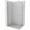 Mexen Pretoria Duschkabine schwenkbar 100 x 70 cm, transparent, gold - 852-100-070-50-00