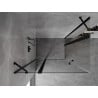 Mexen Mist Duo Duschkabine schwenkbar 100 x 80 cm, transparent, schwarz - 8A4-100-080-70-00