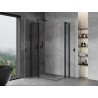 Mexen Mist Duo Duschkabine schwenkbar 100 x 95 cm, transparent, schwarz - 8A4-100-095-70-00