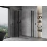 Mexen Mist Duo Duschkabine, schwenkbar 110 x 105 cm, transparent, schwarz - 8A4-110-105-70-00