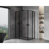 Mexen Mist Duo Duschkabine schwenkbar 115 x 75 cm, schwarzer Rahmen, schwarz - 8A4-115L-075P-70-70