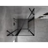 Mexen Mist Duo Duschkabine schwenkbar 80 x 80 cm, schwarzer Rahmen, schwarz - 8A4-080L-080P-70-70