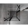 Mexen Mist Duo Duschkabine schwenkbar 120 x 120 cm, schwarzer Rahmen, schwarz - 8A4-120L-120P-70-70