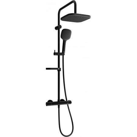 Mexen KX33 Überputzte Duschgarnitur mit Regenbrause und Thermostatarmatur, schwarz - 771503391-70