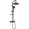 Mexen KX33 Überputzte Duschgarnitur mit Regenbrause und Thermostatarmatur, schwarz - 771503391-70