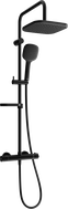 Mexen KX33 Überputzte Duschgarnitur mit Regenbrause und Thermostatarmatur, schwarz - 771503391-70