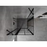 Mexen Mist Duo Duschkabine schwenkbar 80 x 80 cm, schwarzes Gitter, schwarz - 8A4-080L-080P-70-77