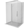 Mexen Rox-3S 3-seitige Duschkabine, 125 x 80 cm, transparent, Chrom - 8C2-125-080-01-00-3S
