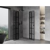 Mexen Mist Duo Duschkabine schwenkbar 90 x 90 cm, schwarzes Gitter, schwarz - 8A4-090L-090P-70-77