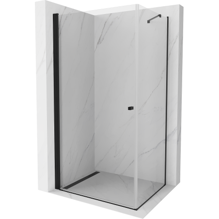 Mexen Pretoria Schwenkbare Duschkabine 100 x 90 cm, transparent, schwarz - 852-100-090-70-00