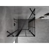 Mexen Mist Duo Duschkabine schwenkbar 95 x 95 cm, schwarzes Gitter, schwarz - 8A4-095L-095P-70-77