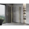 Mexen Mist L Duo Duschkabine schwenkbar 115 x 105 cm, transparent, gold - 8A4L-115-105-50-00