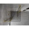 Mexen Mist L Duo Duschkabine schwingtür 90 x 90 cm, transparent, gebürstetes Gold - 8A4L-090-090-55-00