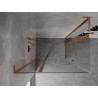 Mexen Mist L Duo Duschkabine ausschwenkbar 100 x 90 cm, transparent, gebürstetes Kupfer - 8A4L-100-090-65-00