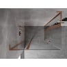 Mexen Mist L Duo Duschkabine Schwingtür 100 x 95 cm, transparent, gebürstetes Kupfer - 8A4L-100-095-65-00