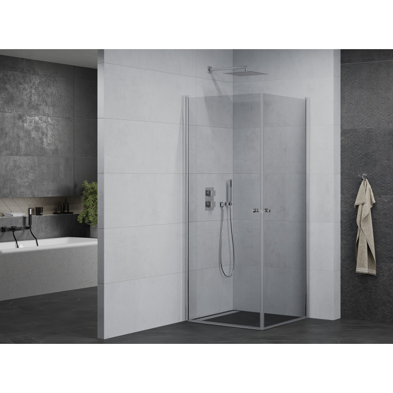 Mexen Pretoria Duo Duschkabine, schwenkbar 100 x 100 cm, transparent, Chrom - 852-100-100-02-00